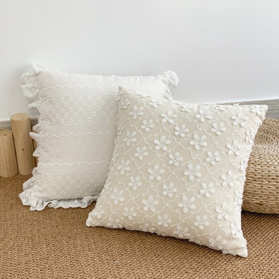 Cross-border Nordic INSS Best-selling Solid Color Simple Sand-washed Cotton Placemats, Insulated Bowl Placemats, In Stock