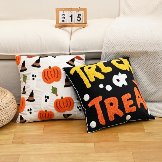 Hot-selling Halloween Day of the Dead embroidered cushion covers, pillowcases, pumpkin ghosts, home holiday decoration pillowcases