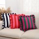 Cross-border ins Korean striped Dutch velvet ruffled skirt pillow, home fabric American sofa decorative pillow cover