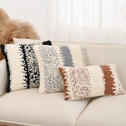 Cross-border Nordic INS vintage tulip bouquet ruffled hem pillow for sofa and bed decor