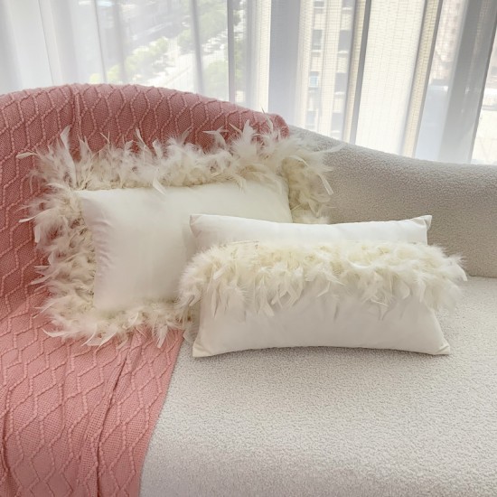 Ins solid color Nordic PU leather pillow covers, Amazon sofa, car, living room, and office soft furnishing lumbar support