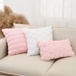 Nordic Instagram Valentine's Day Heart Home Pillowcase, Cute B&B Plush Sofa Living Room Pillow, Bedside Headrest