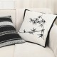 Black, lightly luxurious, vintage-style, high-quality embroidered pillowcases, Instagram-style, Nordic living room sofa and bed back cushions.