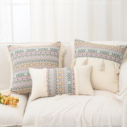 Ins cross-border Nordic Dutch velvet ruffled solid color cushions for sofas and living rooms.