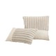 Cross-border Amazon ins faux rabbit fur solid color drawstring plush pillowcase, single-sided cushion, lumbar pillow.