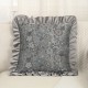 Cross-border Nordic ins ribbon flower ruffled skirt pillowcases, French-style lumbar pillows for sofas and bedrooms.
