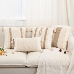 French Butterfly Mesh Lace Pillows, Champagne Sofa Cushions, Cotton and Linen European-style Cushion Covers