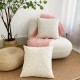 French light luxury lace large flower pillow, ins cotton and linen floral sofa cushion cover, classic and elegant 3D embroidery