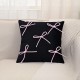 Black and white bow wabi-sabi modern minimalist luxury pillow, influencer homestay bedroom cushion, bay window sofa cushion cover