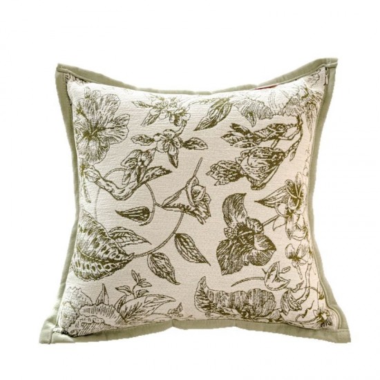 Cross-border Nordic ins chenille jacquard velvet pillow, fresh floral cushion, living room sofa cushion cover