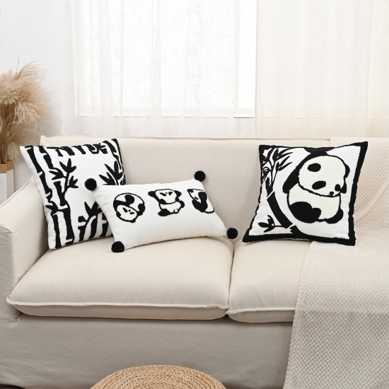 Simple embroidered pillows, rose flower pillows, sofa and bedside lumbar support, modern minimalist INS pillowcases
