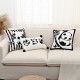 Simple embroidered pillows, rose flower pillows, sofa and bedside lumbar support, modern minimalist INS pillowcases