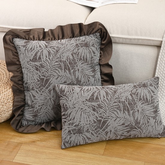 Cross-border Nordic ins black luxury British-style lambskin pillowcases for living room, sofa, and bedroom cushions.
