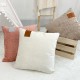 Nordic ins chenille leather label solid color pillowcase for B&B and hotel rooms, living room sofa and bed cushions.
