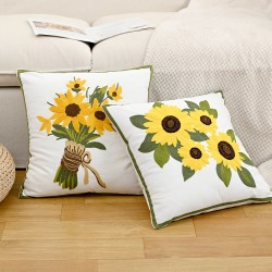 Simple embroidered pillows, simple quilted sofa and bedside lumbar support, modern minimalist INS pillowcases