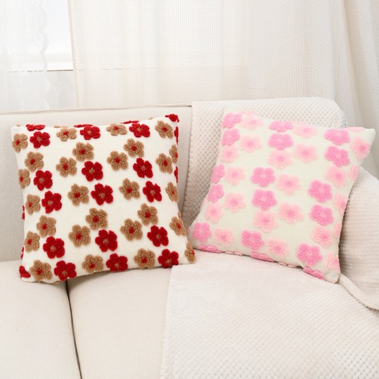 French cotton and linen 3D floral lace pillow. INSS Light Luxury Mesh Lace Sofa Cushion Covers, Lumbar Pillows