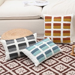 New Amazon cross-border cute cat appliqué embroidered pillows for bedroom sofas.