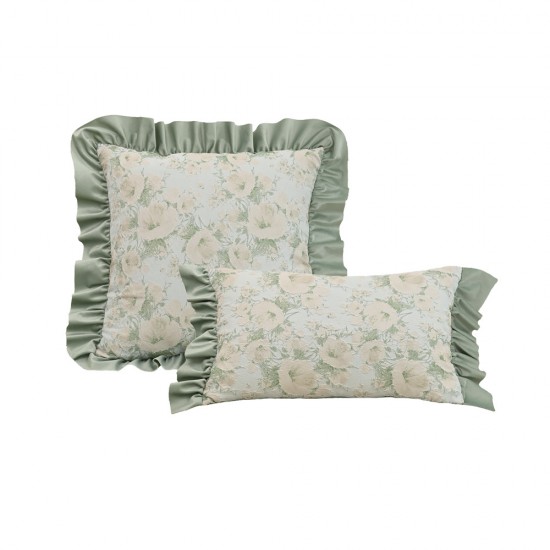 Cross-border ins American pastoral embroidery pillowcase, lumbar support for living room sofa, retro solid color cushion cover