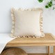 Nordic colorful cotton and linen bubble quilted pillow covers for sofa decorations, solid color cushion covers.