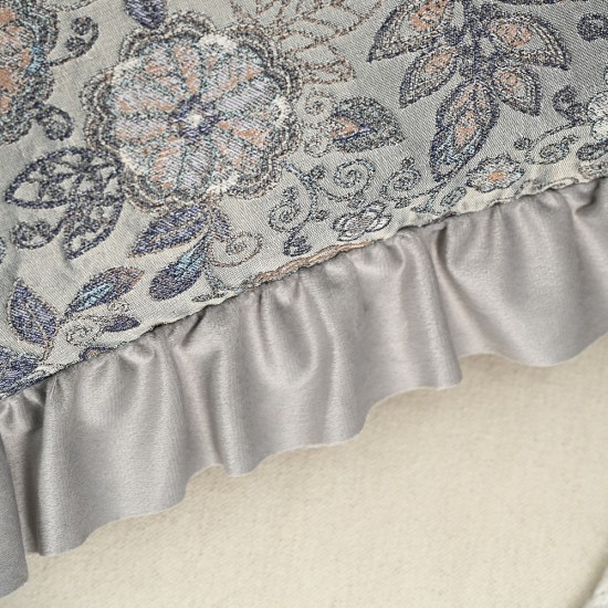 Cross-border Nordic ins ribbon flower ruffled skirt pillowcases, French-style lumbar pillows for sofas and bedrooms.