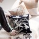 Cross-border Christmas holiday decoration throw pillow, velvet bow sofa cushion cover, living room decorative cushion.