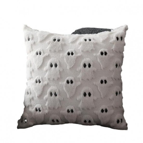 In stock! Cross-border Halloween pumpkin ghost plush embroidered pillowcase