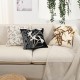 Cross-border Christmas holiday decoration throw pillow, velvet bow sofa cushion cover, living room decorative cushion.