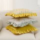 Cross-border Amazon INS plush cushions, INS Nordic minimalist solid color lambswool sofa cushion covers, bedroom cushions.