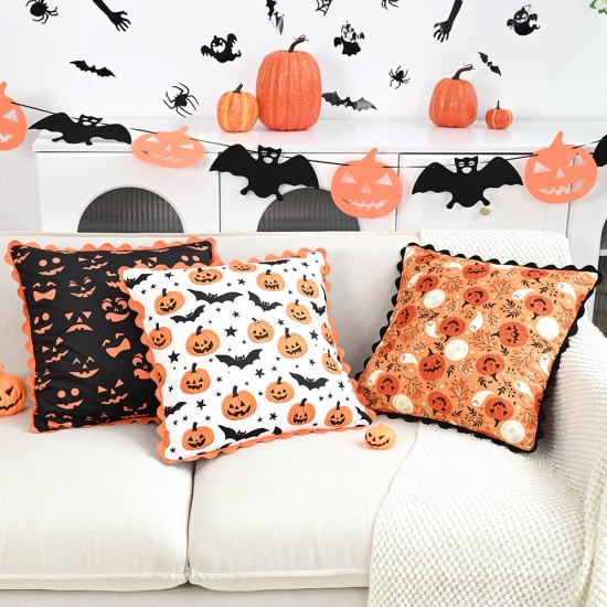 Comfortable cotton snowflake Christmas pillow, living room sofa and bed cushion cover, bedroom bay window cushion.