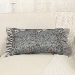 Cross-border Nordic ins ribbon flower ruffled skirt pillowcases, French-style lumbar pillows for sofas and bedrooms.