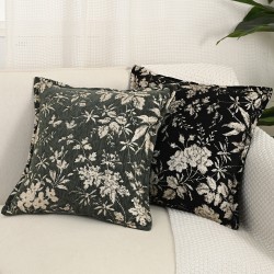 Amazon Nordic ins yarn-dyed jacquard cotton and linen pillowcases, retro pastoral living room, sofa, and bedroom decorative cushions.