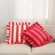 Cross-border ins Korean striped Dutch velvet ruffled skirt pillow, home fabric American sofa decorative pillow cover