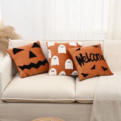 Cross-border Halloween ghost embroidered pillows, home holiday decoration sofa cushions, living room plush creative cushions