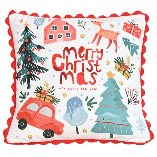 Cross-border rabbit fur jacquard leaf pillowcase, living room sofa cushion, bed cushion cover, bedroom bay window cushion