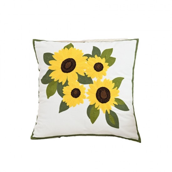 Simple embroidered pillows, simple quilted sofa and bedside lumbar support, modern minimalist INS pillowcases