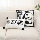 Simple embroidered pillows, rose flower pillows, sofa and bedside lumbar support, modern minimalist INS pillowcases