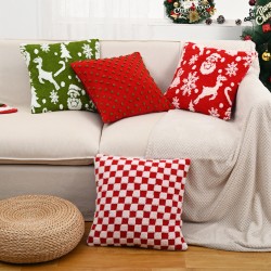 French lace pillows White minimalist INS modern square lumbar pillow, European-style sofa bedroom backrest cushion.