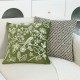 French INS style ruffled lace pillow, white square lumbar pillow, European-style sofa and bedroom cushion.
