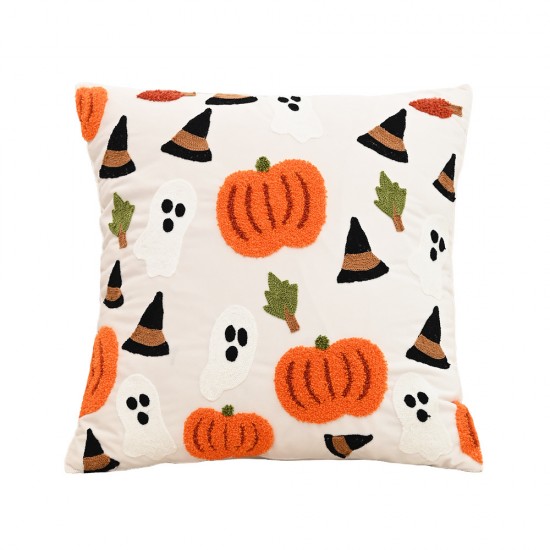 Hot-selling Halloween Day of the Dead embroidered cushion covers, pillowcases, pumpkin ghosts, home holiday decoration pillowcases