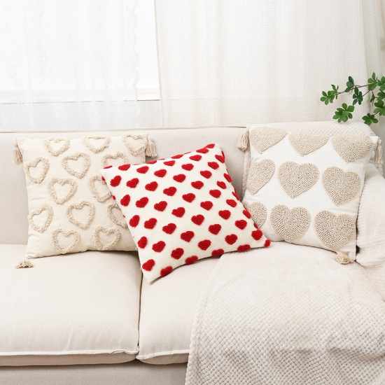 INS solid color shampoo-colored cotton and linen wrinkled pillow covers for office sofa and lumbar support.