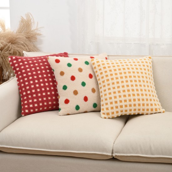 Refreshing lambskin jacquard pillow, floral sofa headboard lumbar support, modern ins pillowcase.