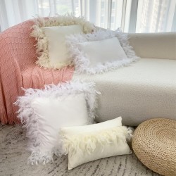 Ins solid color Nordic PU leather pillow covers, Amazon sofa, car, living room, and office soft furnishing lumbar support