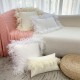 Ins solid color Nordic PU leather pillow covers, Amazon sofa, car, living room, and office soft furnishing lumbar support