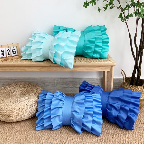 Cross-border INs Nordic living room sofa pillowcases, bow print bay window pillows, bedside cushions