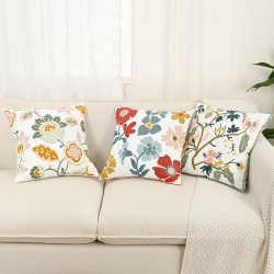 Cross-border Nordic ins towel-embroidered banana leaf sofa cushions, with a fresh, 3D pattern.