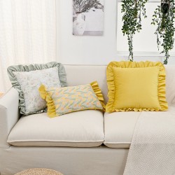 Cross-border Amazon INS plush cushions, INS Nordic minimalist solid color lambswool sofa cushion covers, bedroom cushions.