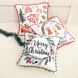 Cross-border rabbit fur jacquard leaf pillowcase, living room sofa cushion, bed cushion cover, bedroom bay window cushion
