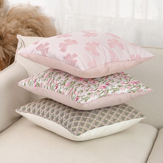 Cross-border Nordic INS retro striped polyester-cotton yarn-dyed jacquard throw pillows, vintage tassel tassel sofa cushions.