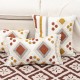 Modern minimalist throw pillow, light luxury high-end cushion, vintage throw pillow, black and white neo-Chinese pillowcase, fabric headboard lumbar pillow.