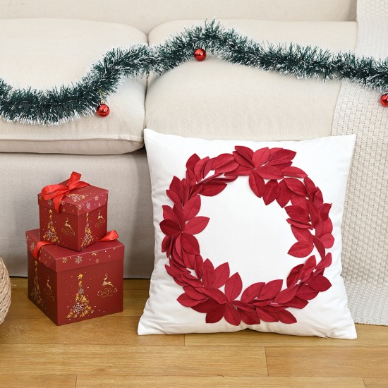Nordic Instagram Fresh Polka Dot Plaid Flower Pillow with Core, Living Room Sofa Cotton and Linen Cushion, Showroom Cushion